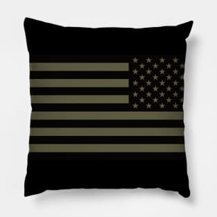 Reverse Green American Flag Pillow