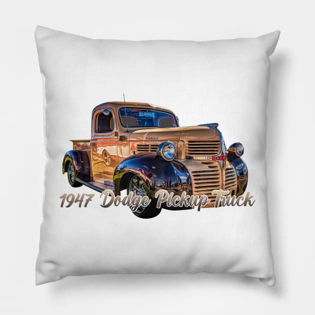 1947 Dodge Pickup Truck Pillow by Gestalt Imagery