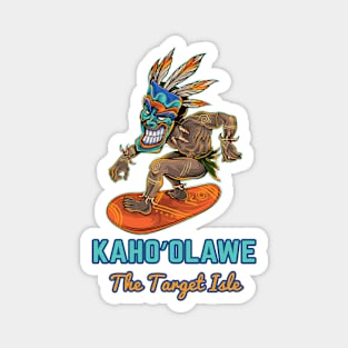 Kahoʻolawe island tiki surfer Magnet