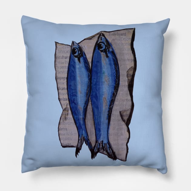 Sardine Pillow by PaintingsbyArlette