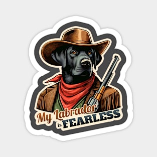 Cowboy Labrador Retriever Magnet