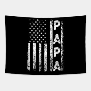 Papa American Flag Father Day 4Th Of July Grandpa Tapestry