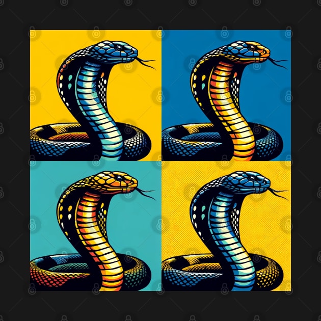 King Cobra Pop Art - Cool Snake by PawPopArt