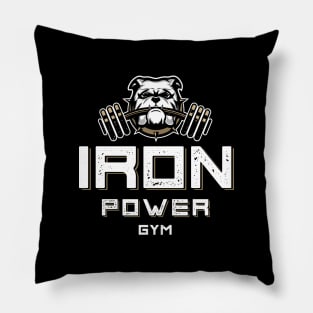 Bulldog Gym Mascot Illustration Pillow