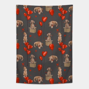 vizsla  dog pattern grey Tapestry