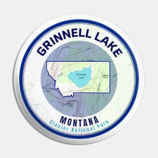 Montana Map - Grinnell Lake Pin