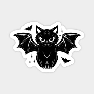 Black Cat Bat Magnet