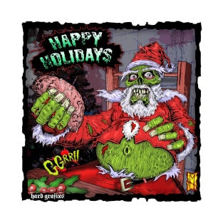 Santa Zombie wants Brains by Grafixs© / Miguel Heredia T-Shirt