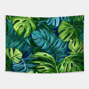 variegated monstera pattern Tapestry