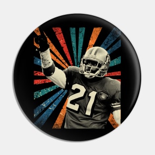 DeionSanders is an football coachand baseball player - vintage art Pin