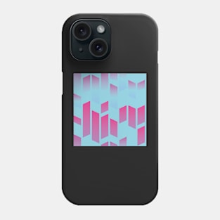 Pink abstract parallel rectangle shapes Phone Case