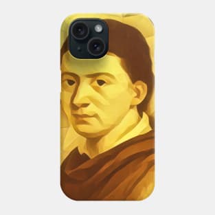 Friedrich Schlegel Golden Portrait | Friedrich Schlegel Artwork 9 Phone Case