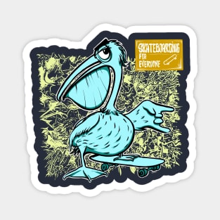 Pelican Skateboarding Magnet