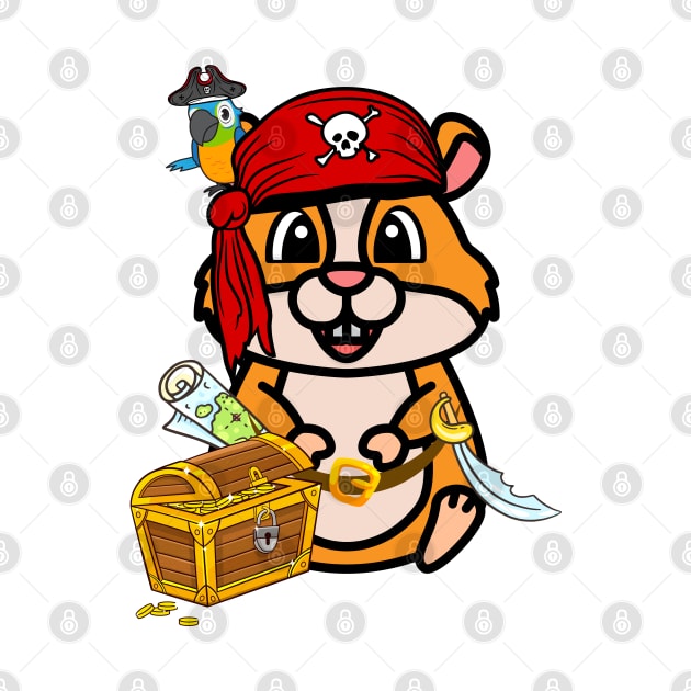 Cute orange hamster is a pirate by Pet Station