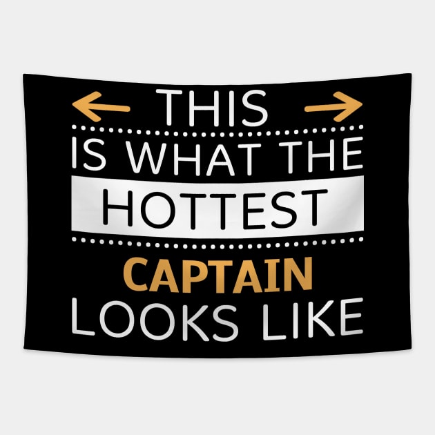 Captain Looks Like Creative Job Typography Design Tapestry by Stylomart