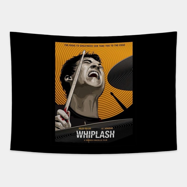 High quality images of movie - whiplash Tapestry by juliaburrges