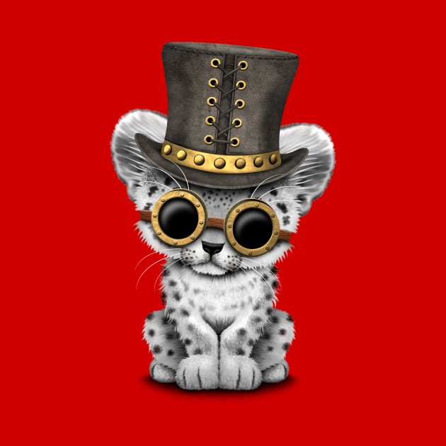 Steampunk Snow Leopard Cub by jeffbartels