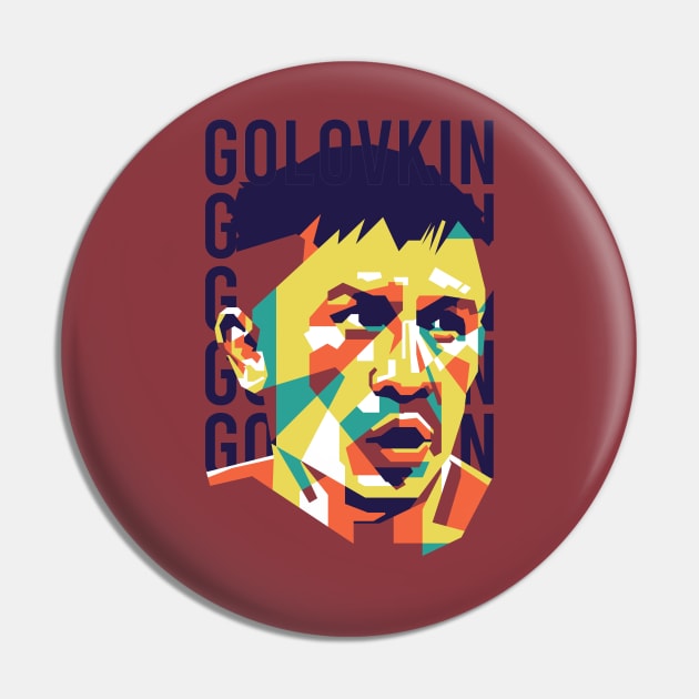 Golovkin GGG WPAP Art Pin by pentaShop