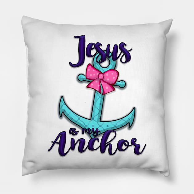 Jesus is my Anchor Christian Collection Pillow by TerriMiller111