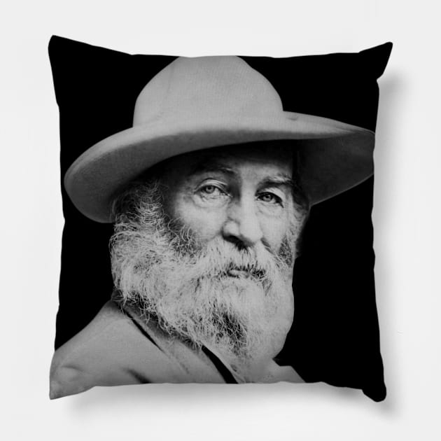 Walt Whitman Portrait Pillow by warishellstore