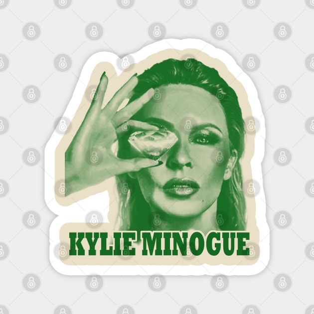 Kylie Minogue - green solid style Magnet by Loreatees