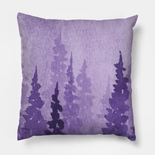 Watercolor forest Pillow