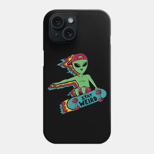 Alien and skateboard Phone Case