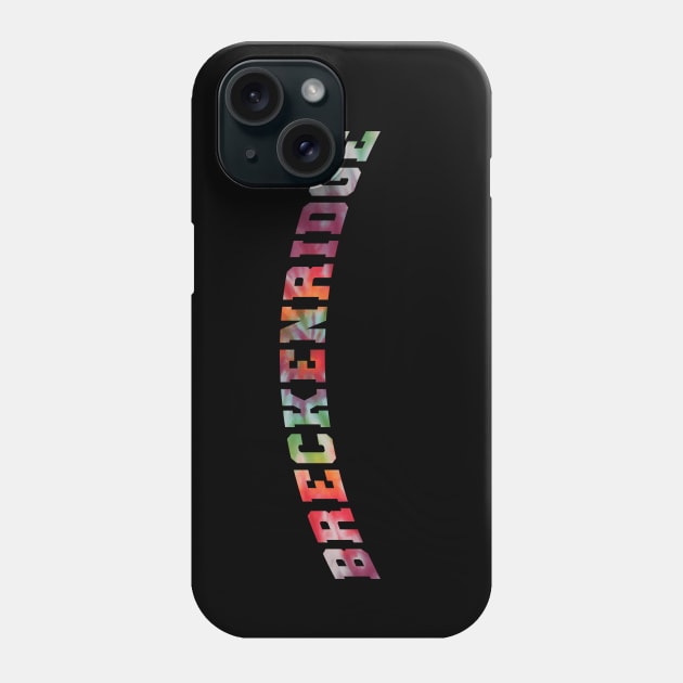 Breckenridge Colorado Tie Dye Text Arched Phone Case by PodDesignShop