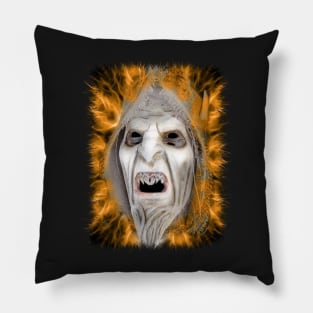 Fiery Skull Pillow