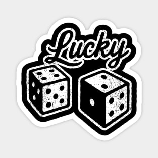 Lucky Casino Dices Gambler Vibes Magnet