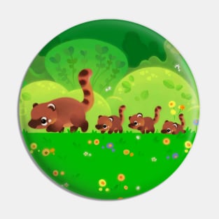 Coati family Pin