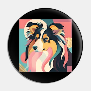 Shetland Sheepdog in 80's Pin