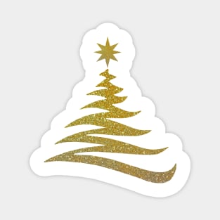 Gold Christmas Tree Magnet