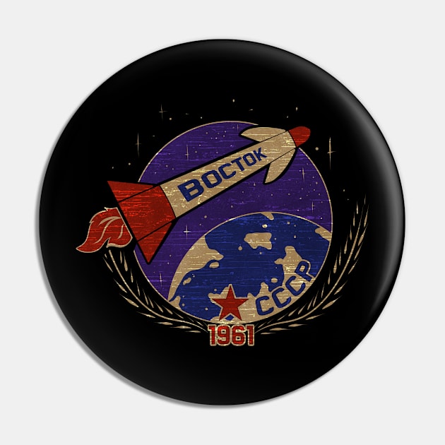 Yuri Gagarin Russian Soviet Union Boctok Cosmonaut Pin by MangoB