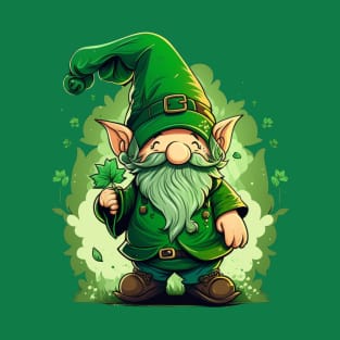 Features a green gnome s day Saint Patric T-Shirt