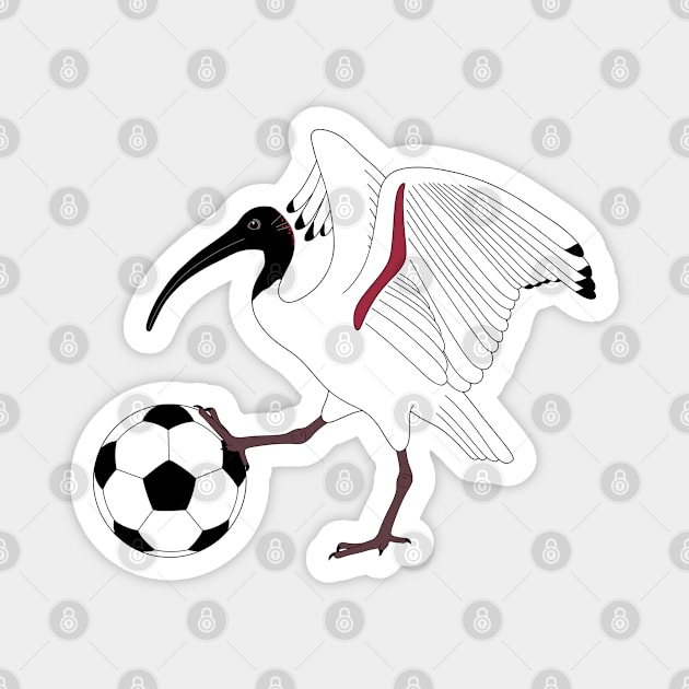 Bin Chicken Playing Soccer Magnet by BinChickenBaby