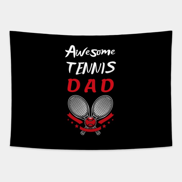 US Open Tennis Dad Racket and Ball Tapestry by TopTennisMerch
