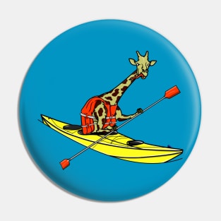 Giraffe in a boat Pin