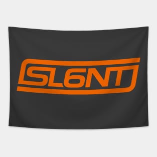 Slant 6 Icon (Orange + Asphalt) Tapestry