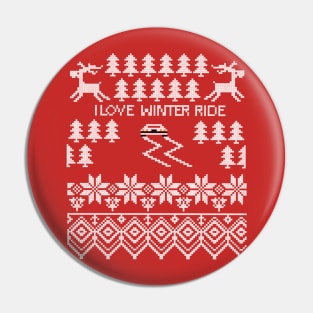 I love winter ride Pin