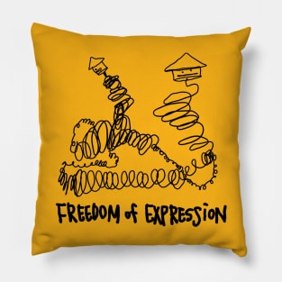 freedom of expression Pillow