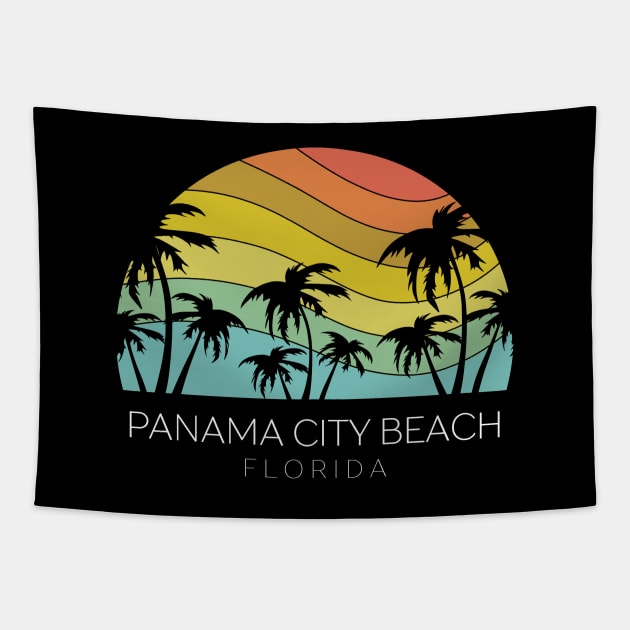 Panama City Beach Florida Retro State Summer Keys Vintage Tapestry by Shirtsurf