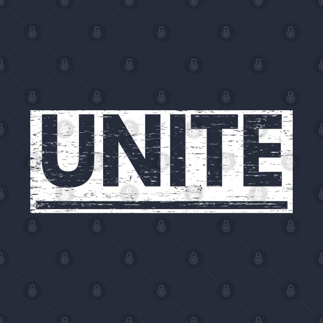 Unite! Typography White by ebayson74@gmail.com