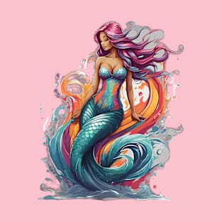 Colourful Mermaid Daisy T-Shirt