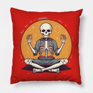 Skelton doing yoga Pillow