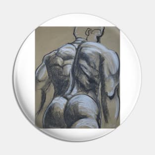 Man Nude Figure 4 Pin