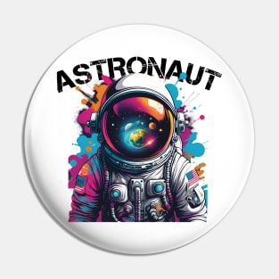 Astronaut Colorfull Pin