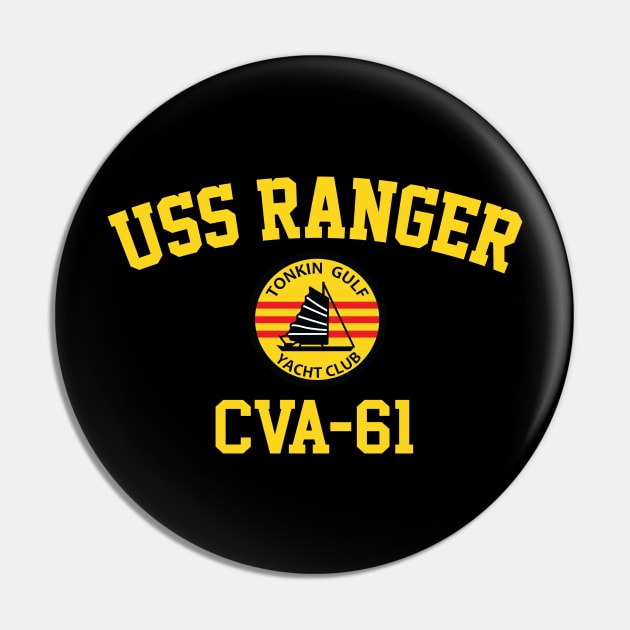 USS Ranger CVA-61 Tonkin Gulf Yacht Club Pin by Tonkin Gulf Yacht Club