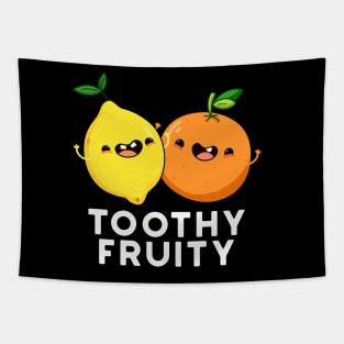 Toothy Fruity Cute Fruit Pun Tapestry