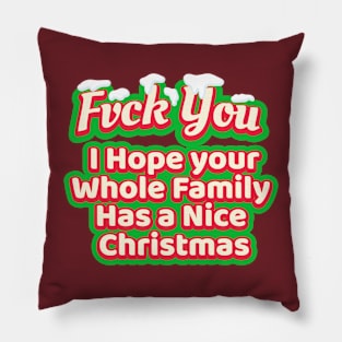 A wonderful Christmas for the whole family Pillow